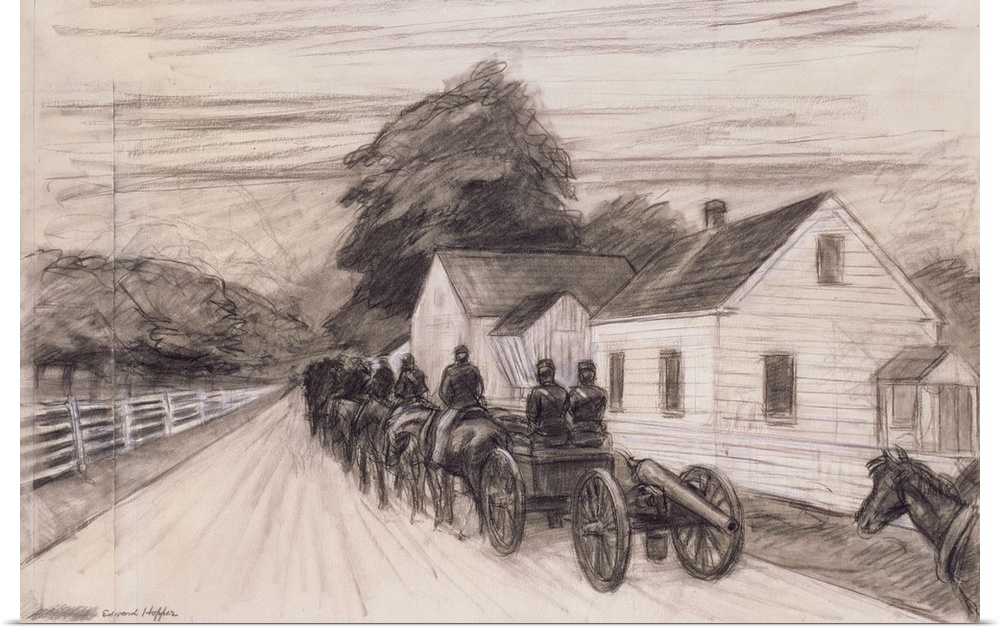 CH200601 Study for 'Light Battery at Gettysburg' (charcoal
