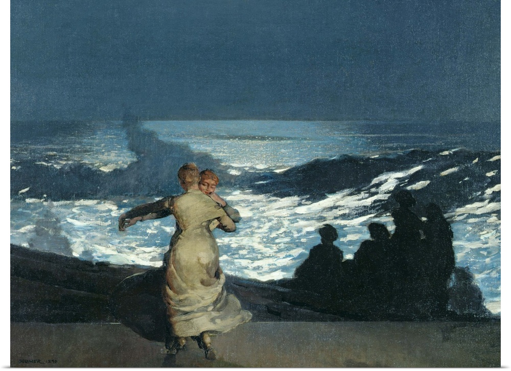 XIR15995 Summer Night, 1890 (oil on canvas)  by Homer, Winslow (1836-1910) 76.7x102 cm Musee d'Orsay, Paris, France Giraud...