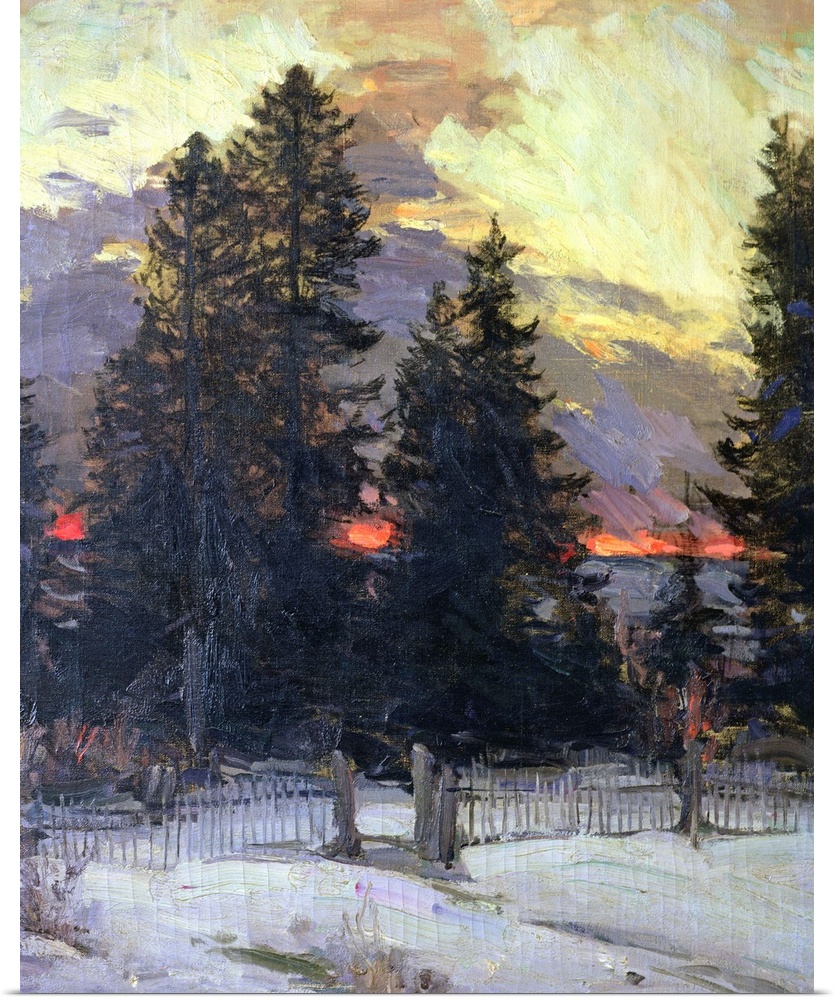 Sunset over a Winter Landscape, c.1902
