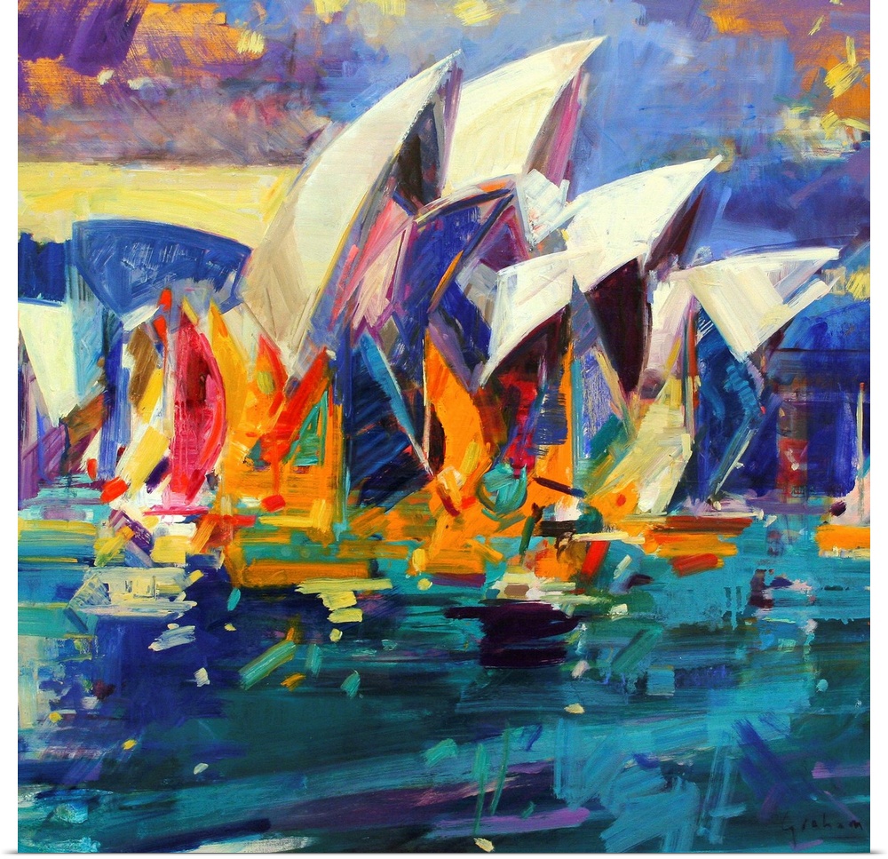 Sydney Flying Colours, 2012, originally oil on canvas.