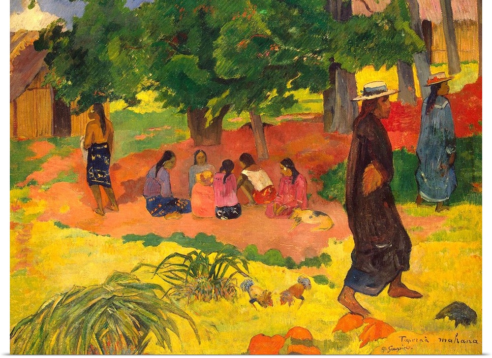 BAL385517 Taperaa Mahana, 1892 (oil on canvas)  by Gauguin, Paul (1848-1903); Hermitage, St. Petersburg, Russia; French, o...