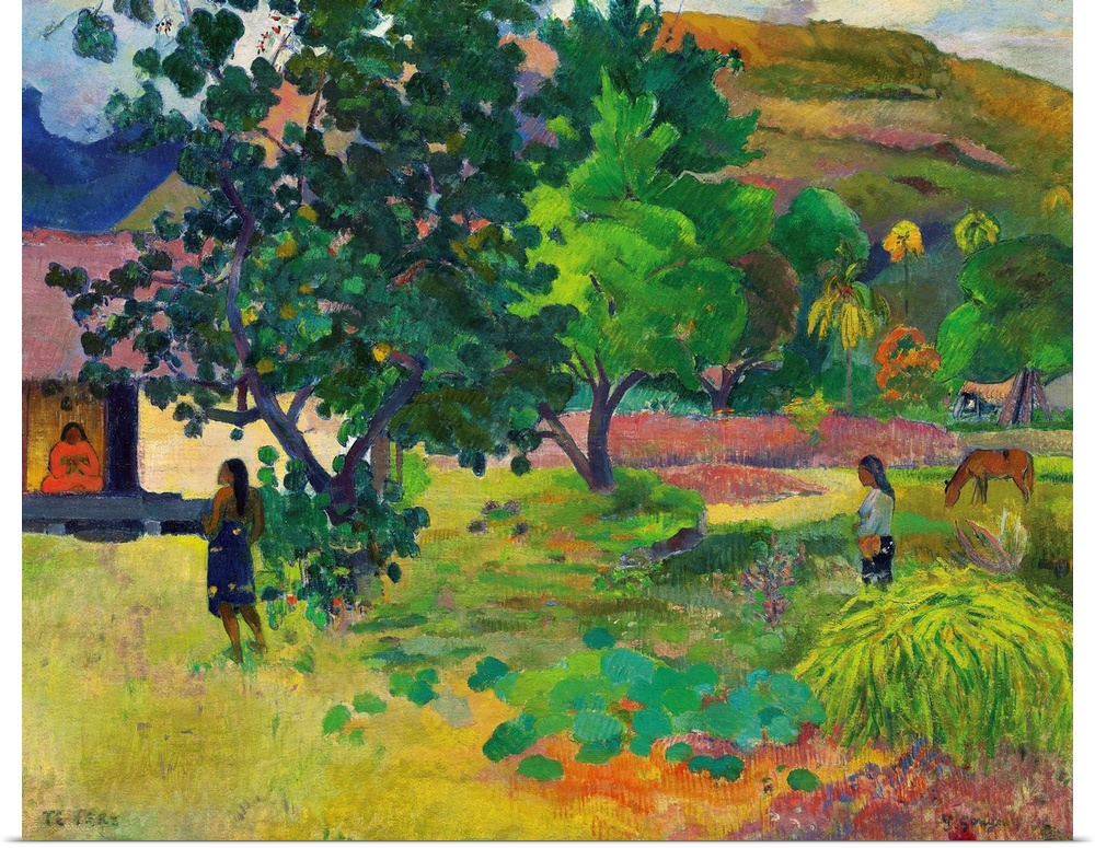 Te Fare (La maison), 1892 (originally oil on canvas) by Gauguin, Paul (1848-1903)