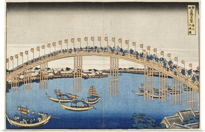 Temma Bridge, Settsu Province, c1835