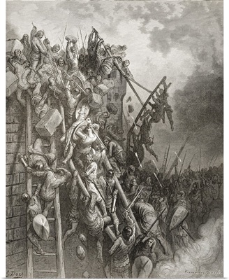 The Army of Priest Volkmar and Count Emocio attack Merseburg