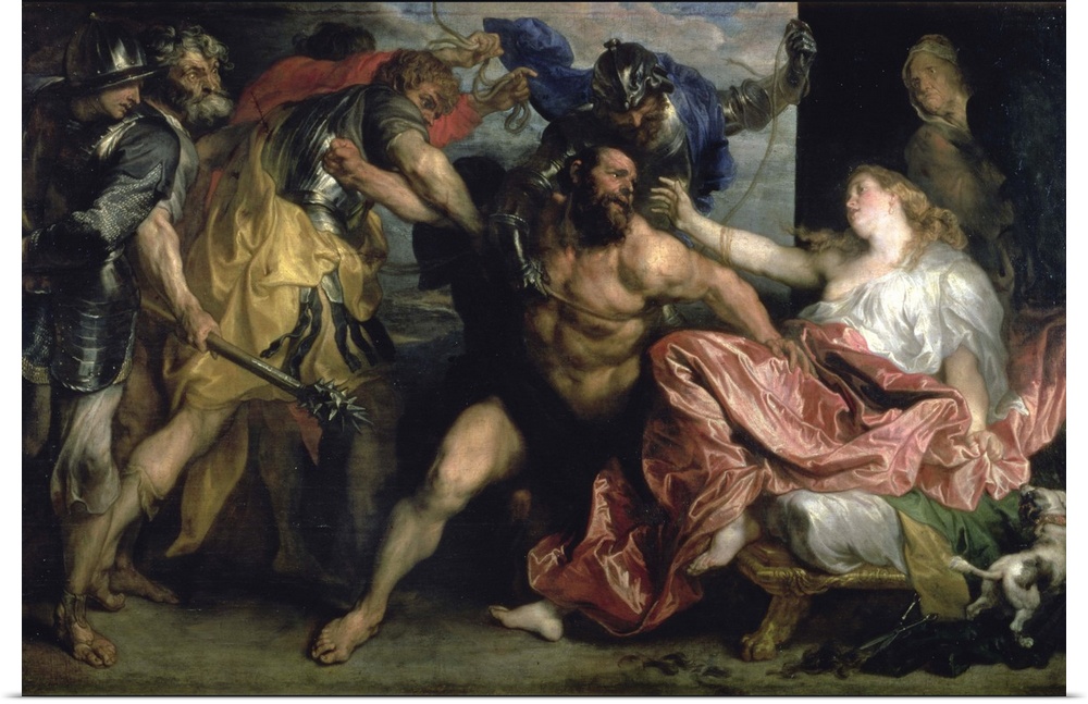 XAM77341 The Arrest of Samson, c.1628/30  by Dyck, Sir Anthony van (1599-1641); oil on canvas; 146x254 cm; Kunsthistorisch...