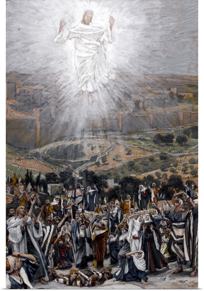 The Ascension from the Mount of Olives, illustration for 'The Life of Christ', c.1884-96 (w/c