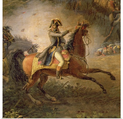 The Battle of Marengo, detail of Napoleon Bonaparte (1769-1821) and his Major