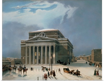 The Bolshoi Theatre in Moscow, printed by Lemercier, Paris, 1840s