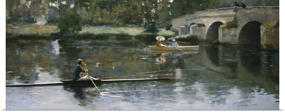 The Bridge at Grez Sir John Lavery (1856-1941) (Originally oil on canvas), 1883