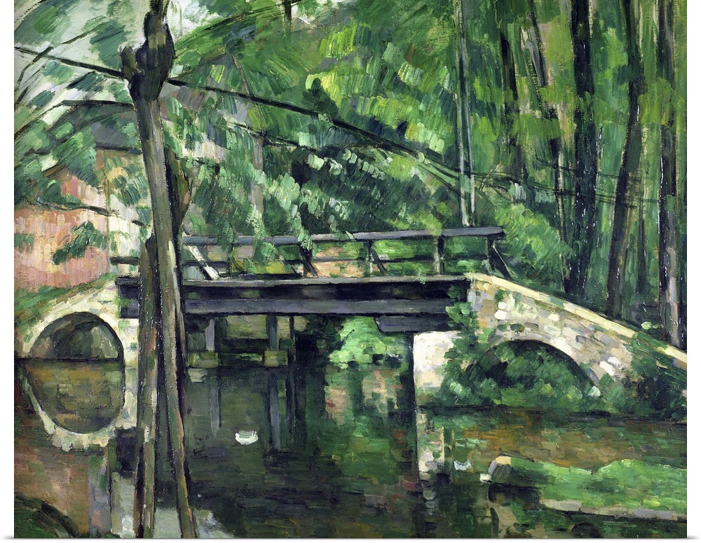 XIR19156 The Bridge at Maincy, or The Bridge at Mennecy, or The Little Bridge, c.1879 (oil on canvas)  by Cezanne, Paul (1...