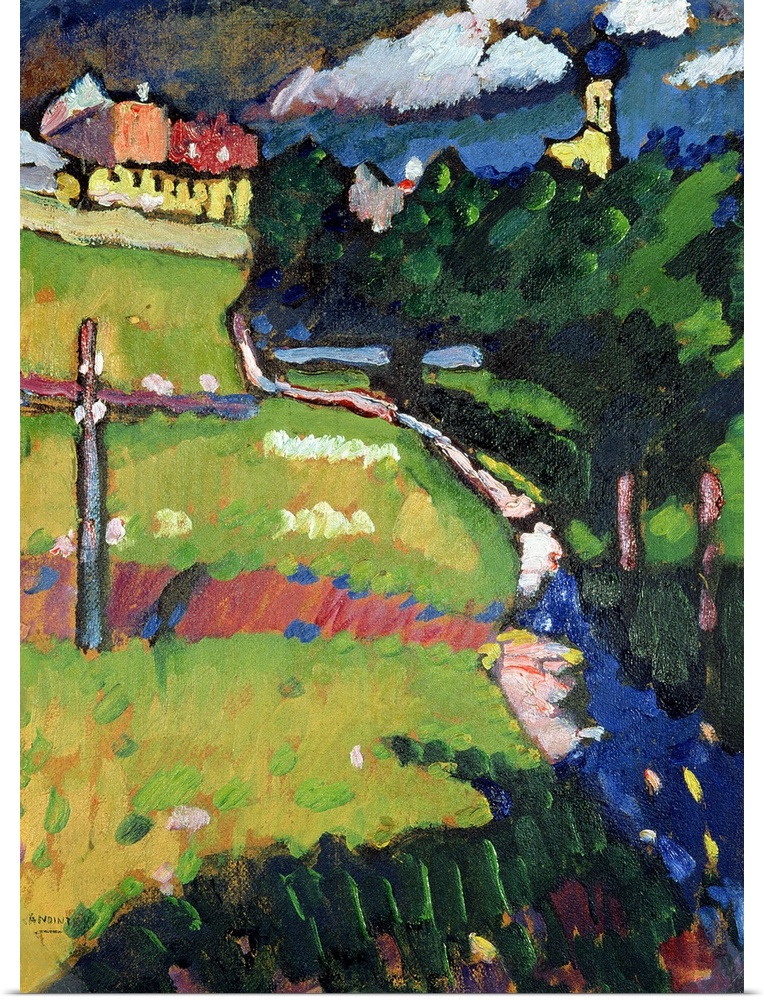 The Church in Murnau, 1908-09 by Kandinsky, Wassily (1866-1944)