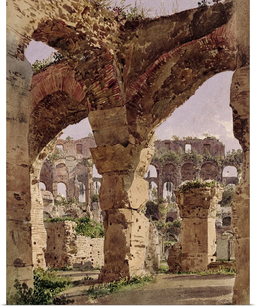 XKH141692 The Colosseum, Rome, 1835 (w/c on paper)  by Alt, Rudolph von (1812-1905); watercolour on paper; Hamburger Kunst...