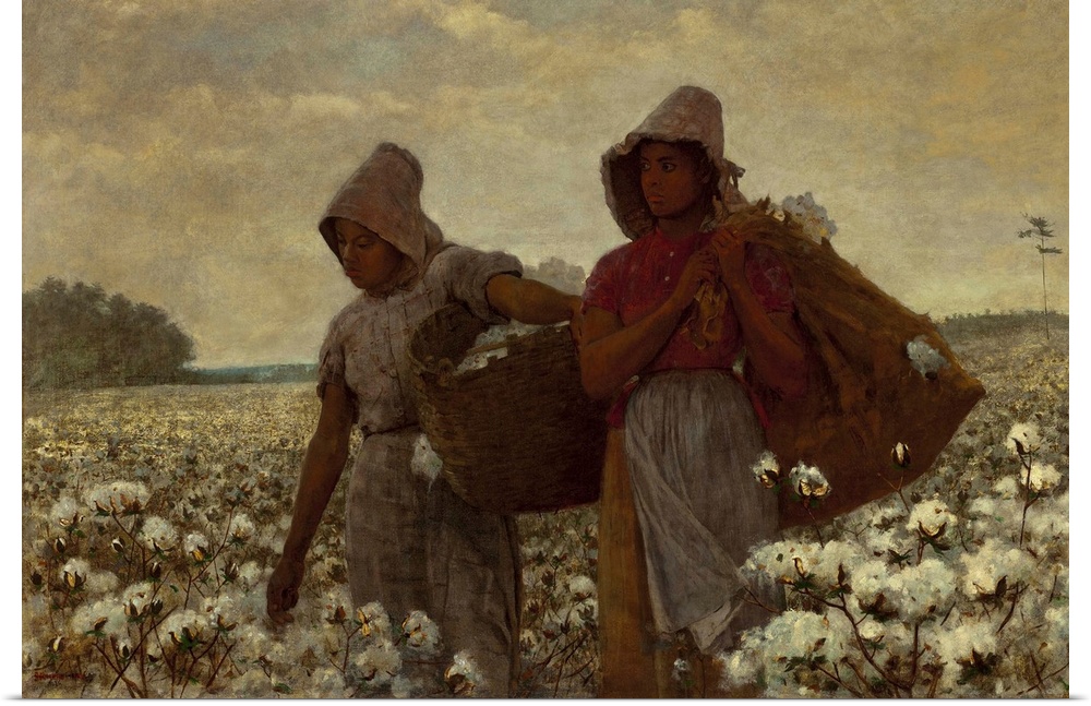 The Cotton Pickers, 1876, oil on canvas.  By Winslow Homer (1836-1910).