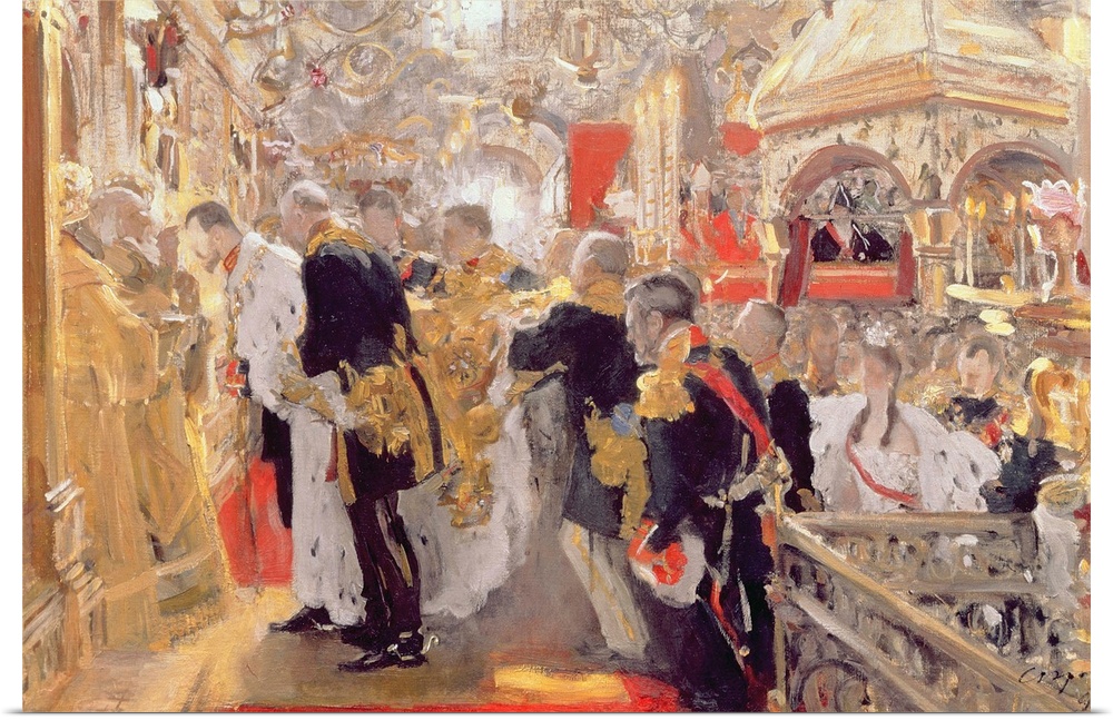 The Crowning of Emperor Nicholas II (1868-1918) in the Assumption Cathedral, 1896