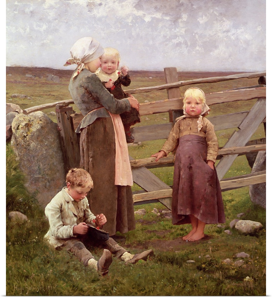 Originally oil on canvas. Sweden, 19th century. By Salmson, Hugo (1844-94).