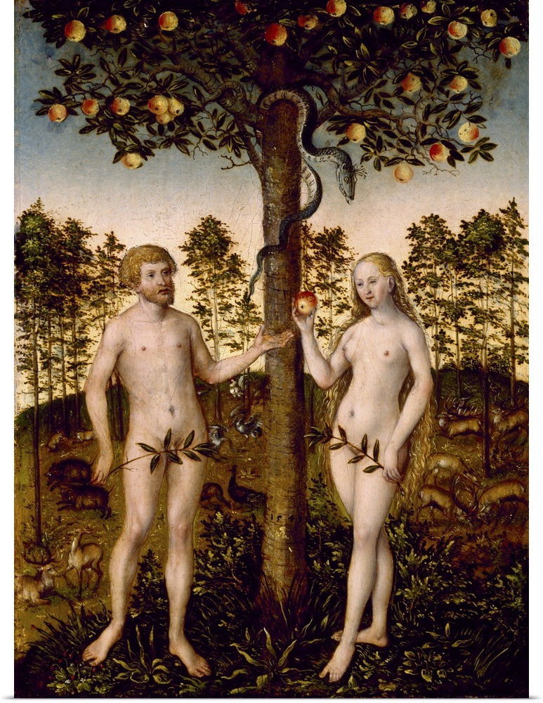 The Fall Of Man, 1549 (Originally oil on panel)