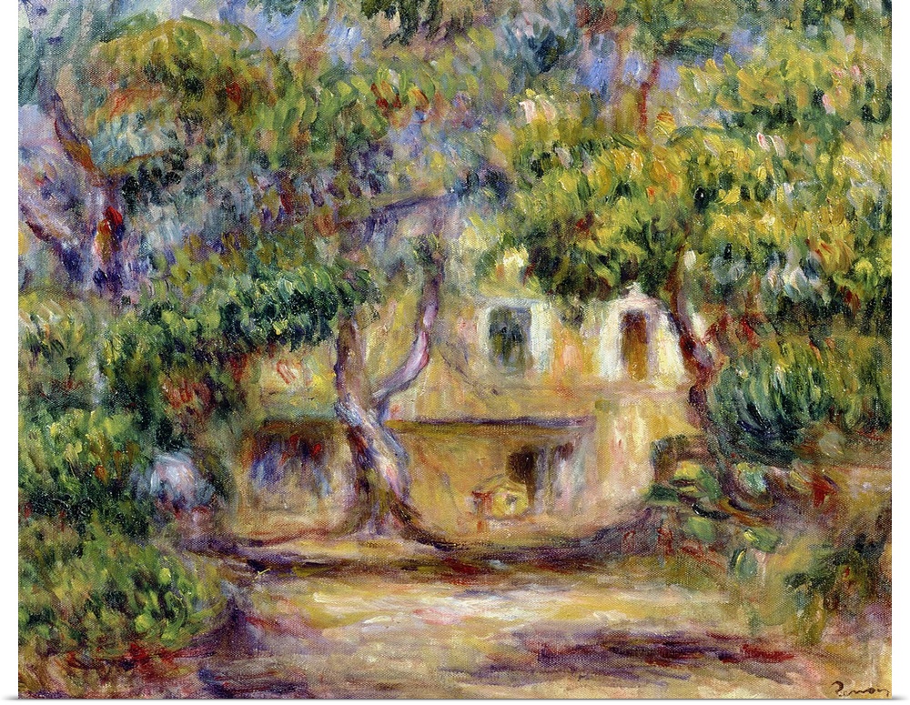 BAL72606 The Farm at Les Collettes, c.1915  by Renoir, Pierre Auguste (1841-1919); oil on canvas; 46x51 cm; Musee Renoir, ...