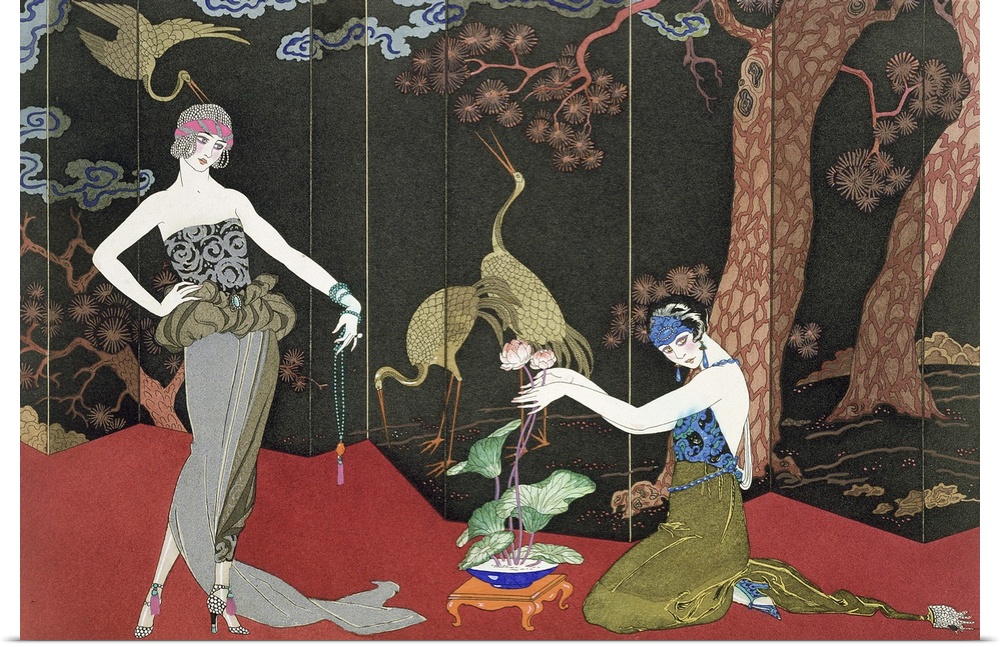 STC91317 The Fashion for Lacquer, engraved by Henri Reidel, 1920 (litho) by Barbier, Georges (1882-1932) (after); Private ...