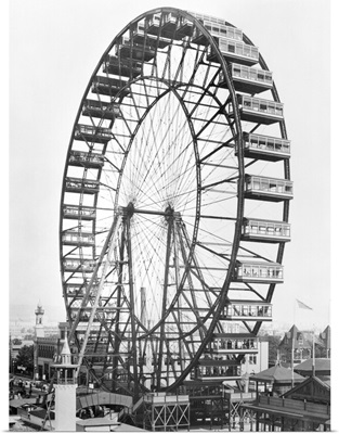 The ferris wheel at the World's Columbian Exposition of 1893 in Chicago