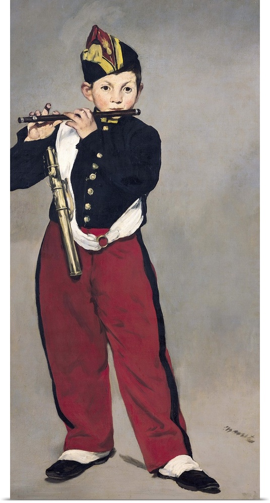 XIR36755 The Fifer, 1866 (oil on canvas)  by Manet, Edouard (1832-83); 161x97 cm; Musee d'Orsay, Paris, France; Giraudon; ...
