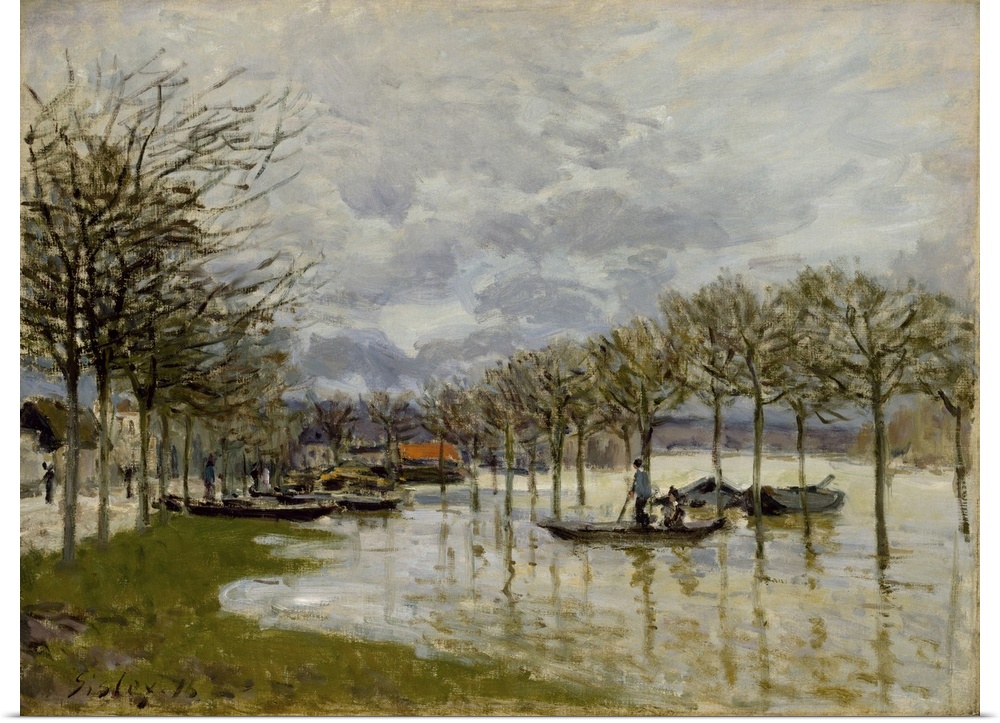 The Flood On The Road To Saint-Germain, 1876 (Originally oil on canvas)