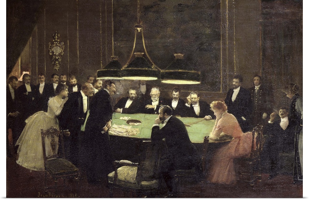 XIR28166 The Gaming Room at the Casino, 1889 (oil on canvas)  by Beraud, Jean (1849-1935); Musee de la Ville de Paris, Mus...