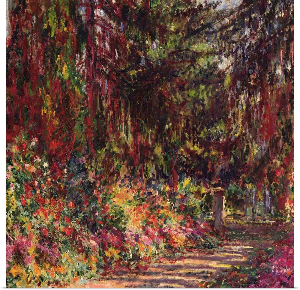 The Garden Path at Giverny, 1902, oil on canvas.  By Claude Monet (1840-1926).
