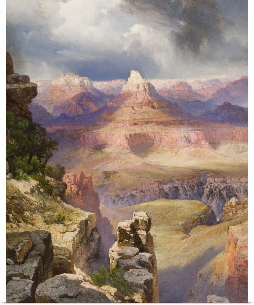 ALM403405 The Grand Canyon, 1909 (oil on canvas) by Moran, Thomas (1837-1926); 51.1x40.6 cm; Allen Memorial Art Museum, Ob...