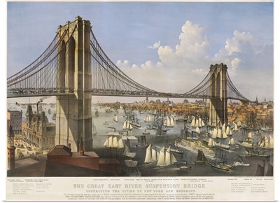 The Great East River Suspension Bridge: Connecting The Cities Of New York And Brooklyn