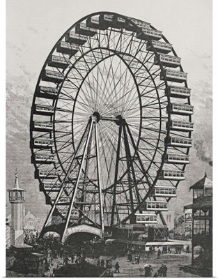 The Great Ferris Wheel in The World Columbian Exposition, 1st July 1893