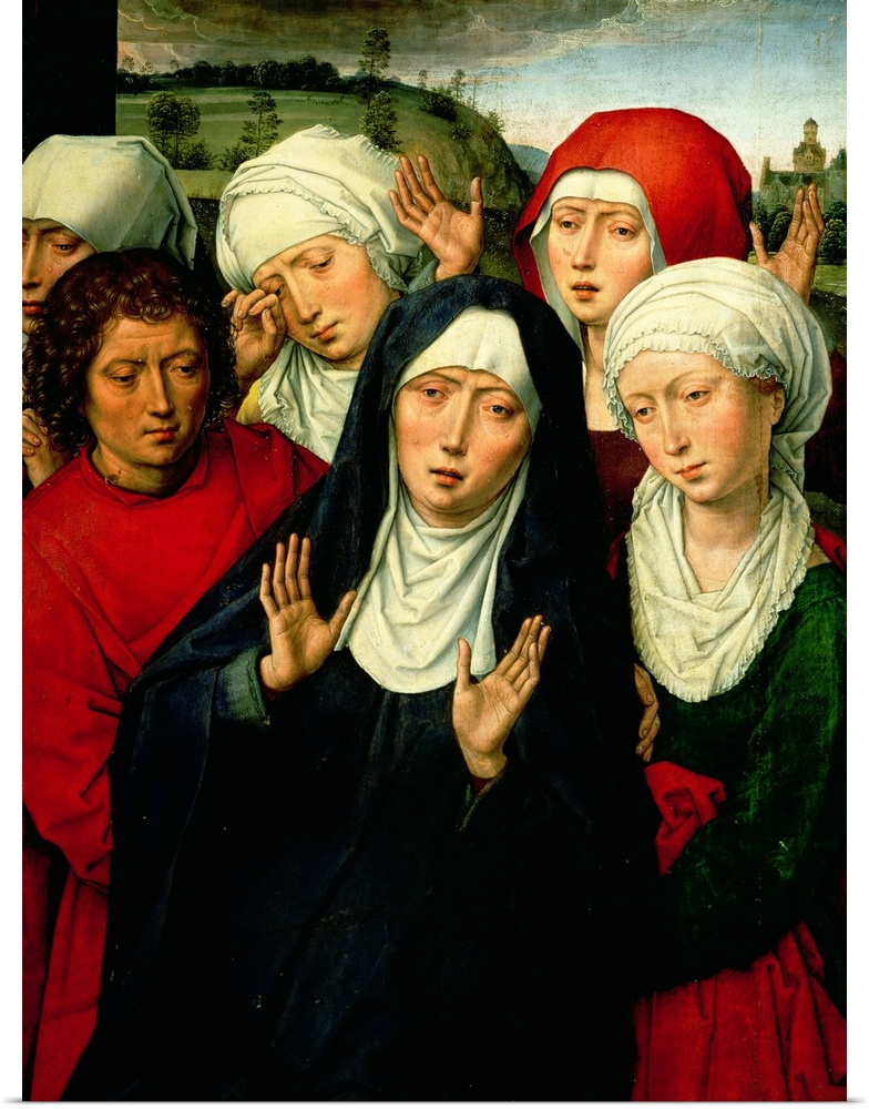 XIR61764 The Holy Women, right hand panel of the Deposition Diptych, c.1492-94 (oil on panel)  by Memling, Hans (c.1433-94...