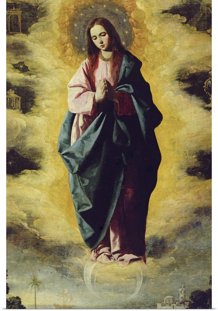 XIR38694 The Immaculate Conception, c.1630-35 (oil on canvas)  by Zurbaran, Francisco de (1598-1664); 139x104 cm; Prado, M...