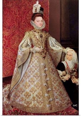 The Infanta Isabel Clara Eugenia (1566-1633) with the Dwarf, Magdalena Ruiz, c.1580