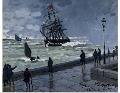 The Jetty At Le Havre, Bad Weather, 1870
