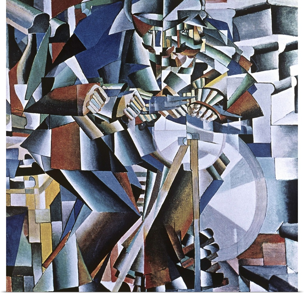 535171 01/01/1967 Reproduction of "Grinder" ("Principle of Glittering") painting by artist Kasimir Malevich. The Picture G...