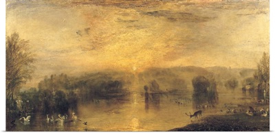 The Lake, Petworth: Sunset, a Stag Drinking, c.1829
