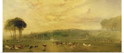 The Lake, Petworth: Sunset, Fighting Bucks, c.1829