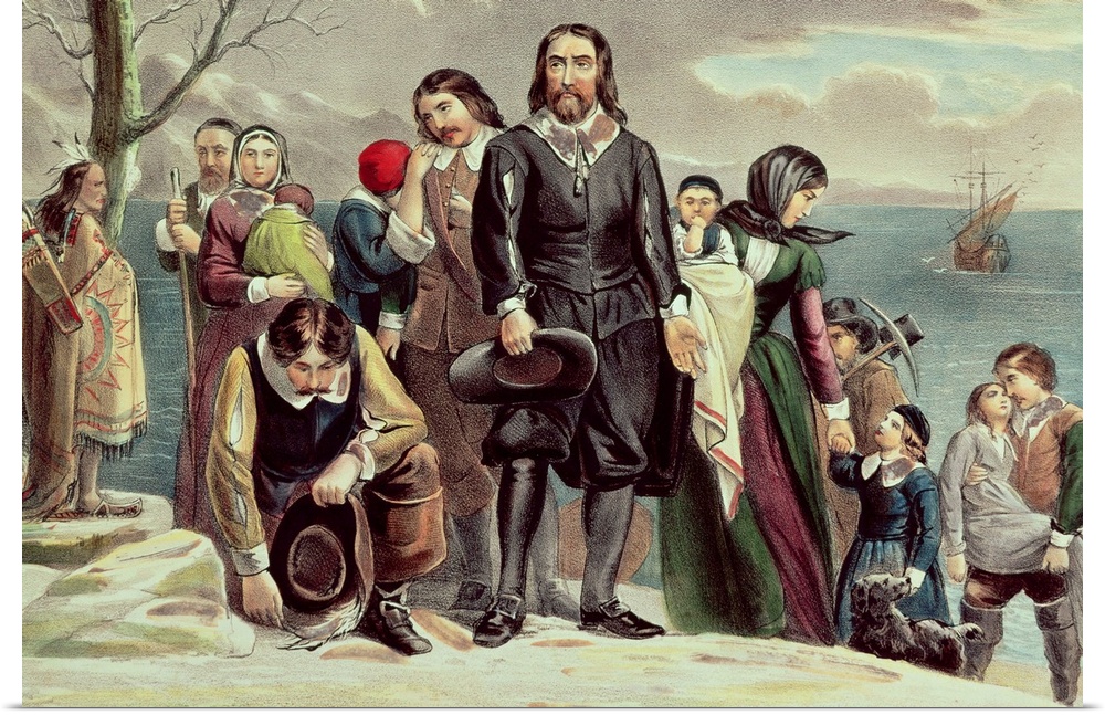 The Landing of the Pilgrims at Plymouth, Massachusetts