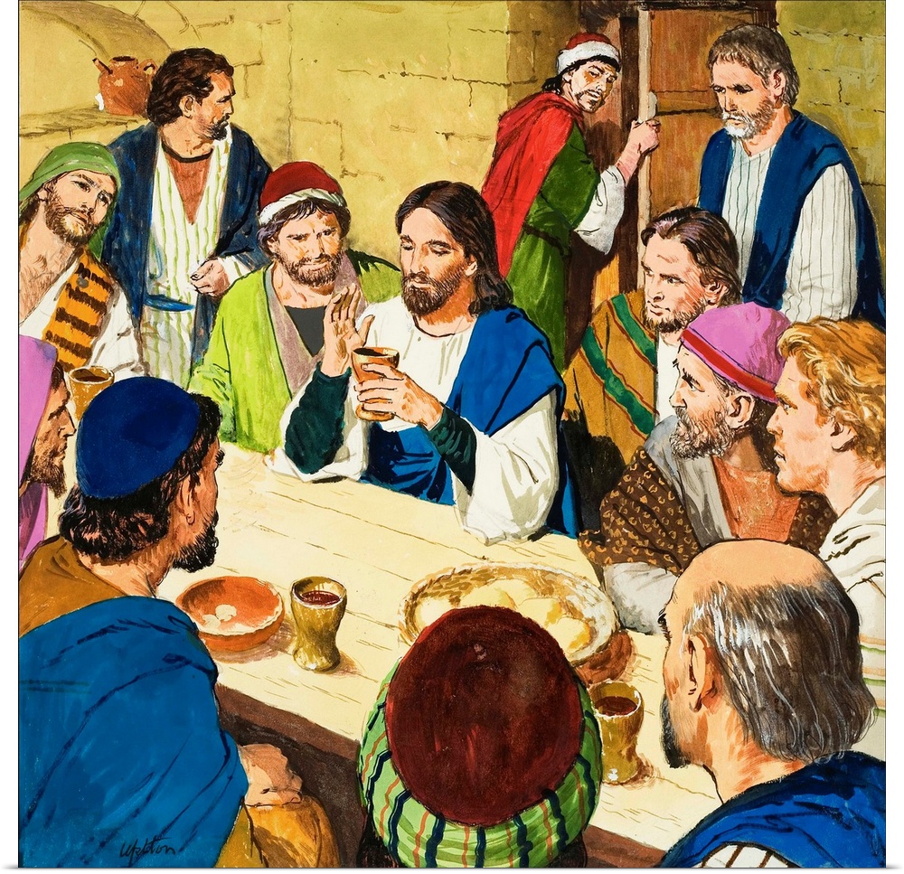 The Amazing Love of Jesus: The Last Supper. Original artwork for illustration on p9 of Treasure issue no 245.