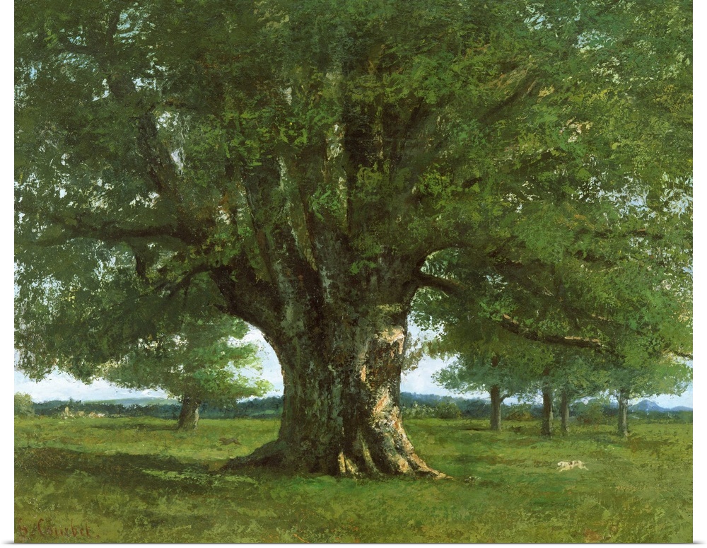 BAL6814 The Oak of Flagey, called Vercingetorix  by Courbet, Gustave (1819-77); oil on canvas; Pennsylvania Academy of the...