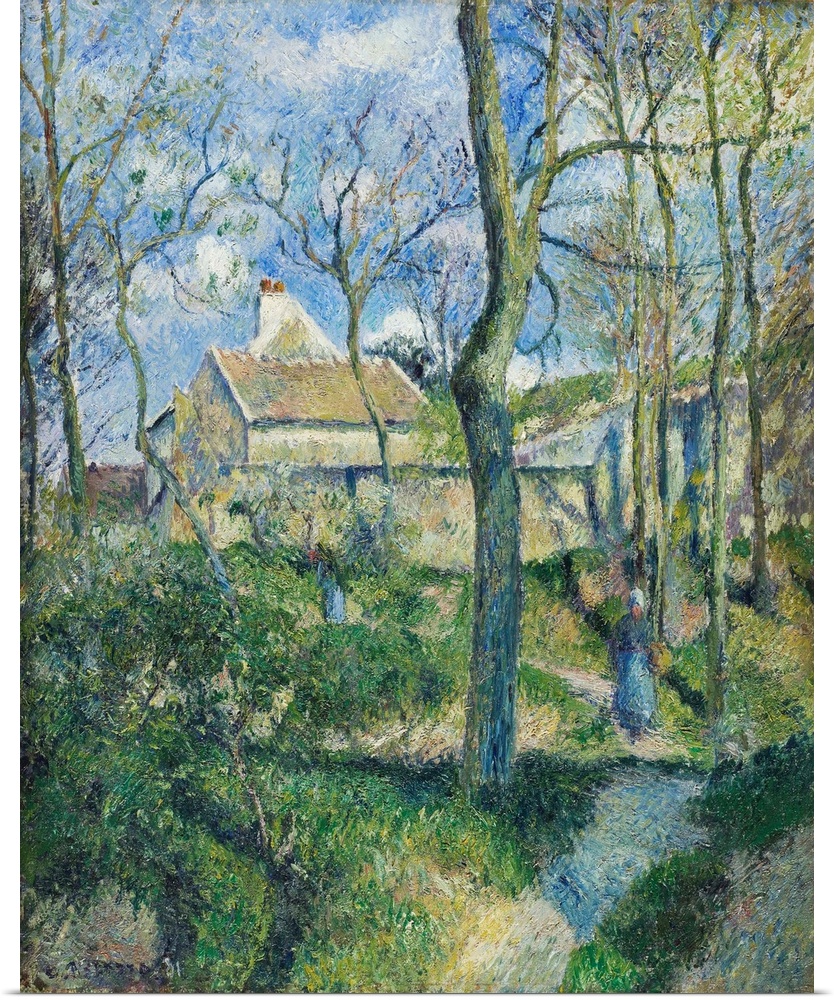 The Path to Les Pouilleux, Pontoise, 1881 (originally oil on canvas) by Pissarro, Camille (1830-1903)