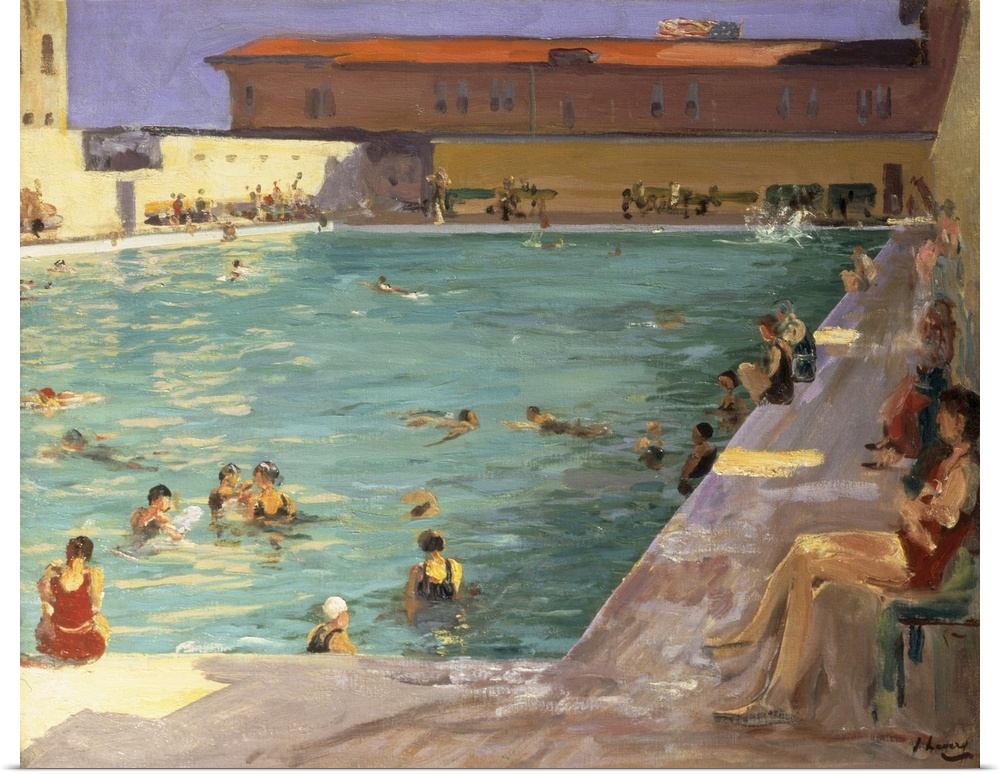 The People's Pool, Palm Beach, 1927 (Originally oil on canvas)
