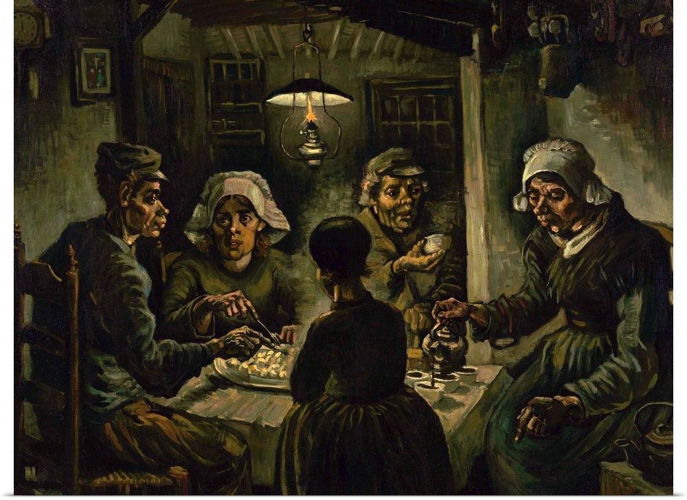 The Potato Eaters, 1885, oil on canvas.  By Vincent van Gogh (1853-90).