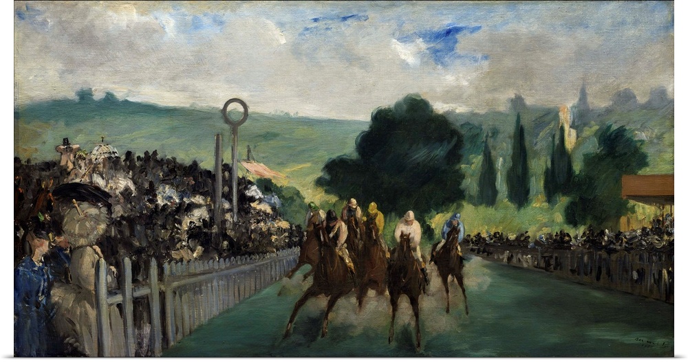 The Races at Longchamp, 1866, oil on canvas.