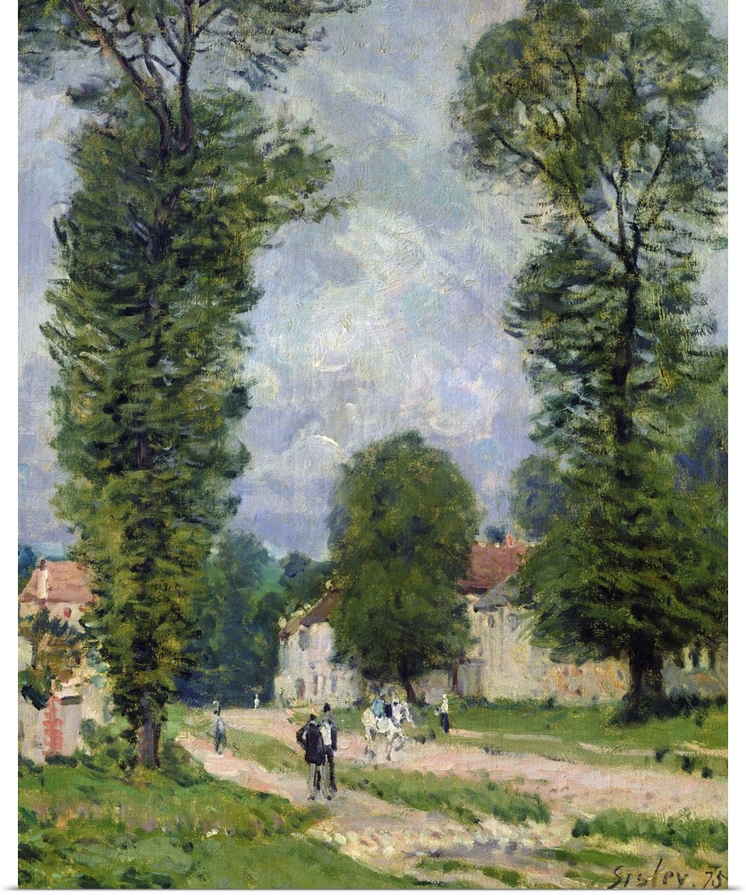 The Road to Marly-le-Roi, or The Road to Versailles, 1875 (oil on canvas) by Sisley, Alfred (1839-99) Musee d'Orsay, Paris...