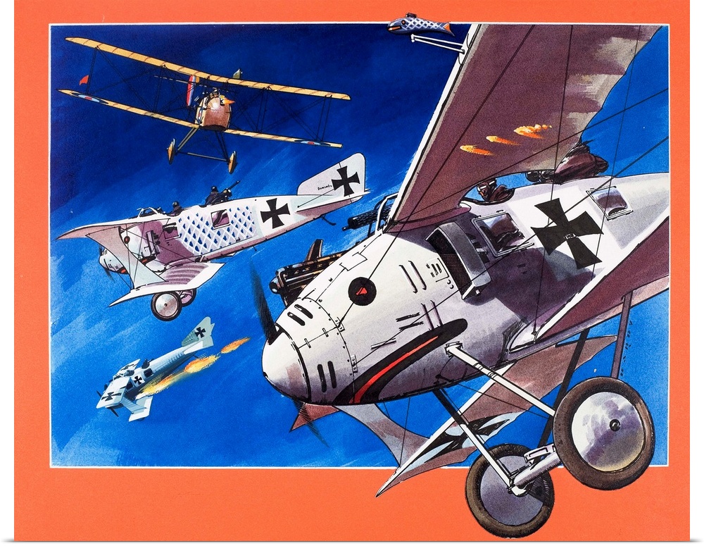 Planes from the Past: The Roland C-11. Original artwork from "Look and Learn," issue 741, 27 March 1976.