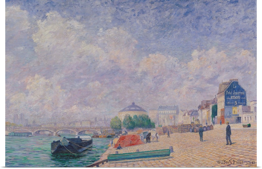 XRZ36942 The Seine at Bercy, 1885 (oil on canvas)  by Dubois-Pillet, Albert (1846-90); 150x230 cm; Musee Crozatier, Le Puy...