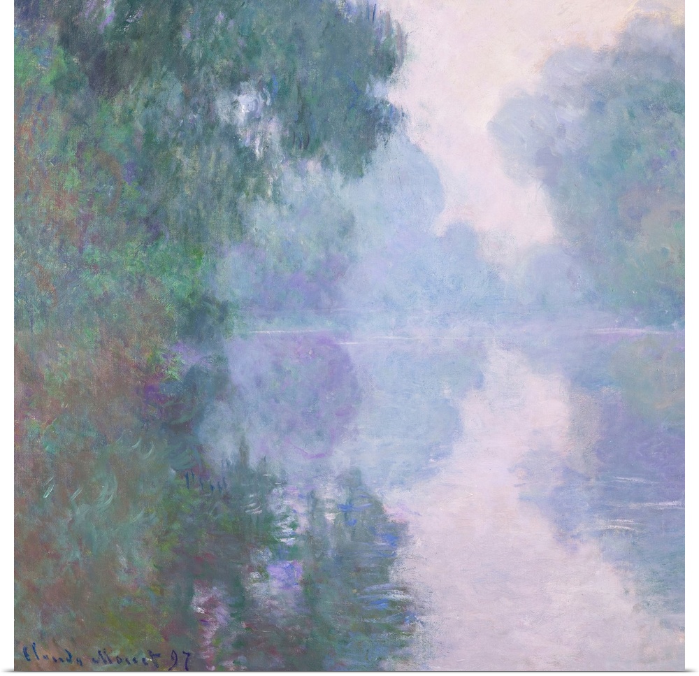 The Seine at Giverny, Morning Mists, 1897 (originally oil on canvas) by Monet, Claude (1840-1926)