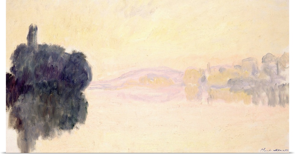 XIR347321 The Seine at Port-Villez, 1894 (oil on canvas)  by Monet, Claude (1840-1926); 52 x 92 cm; Musee Marmottan, Paris...