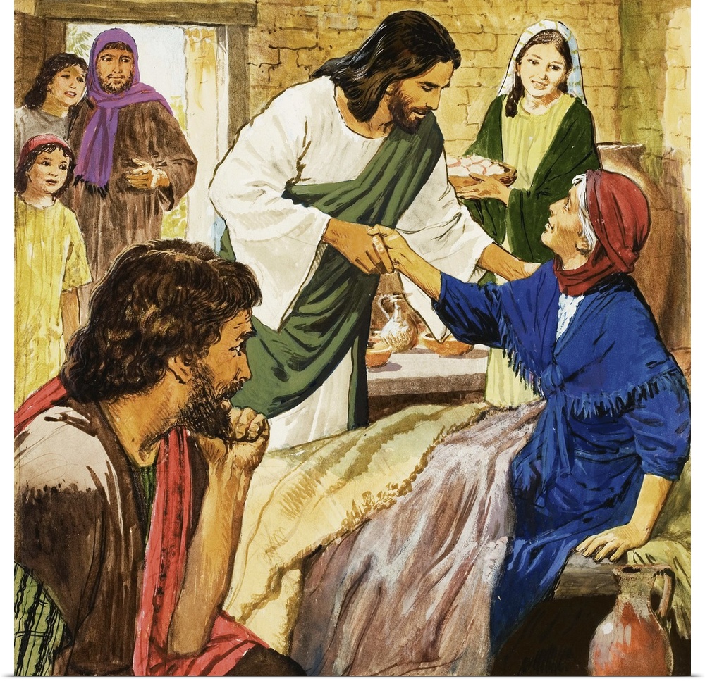 The Amazing Love of Jesus: The Sick Woman. Original artwork for illustration on p9 of Treasure issue no 242.